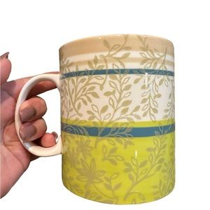 Set of 2 2008 Starbucks lime green coffee mugs